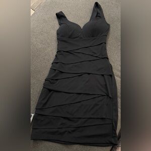 Emerald Sundae Strapless Black Dress